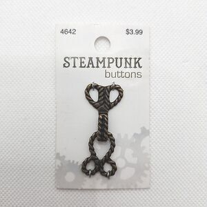 Blumenthal Lansing Steampunk Buttons Buckle Clasp Hook 1 1/2" 38mm Antique Gold